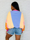 Blockbuster Color Block Pullover in Muted - Maple Row Boutique