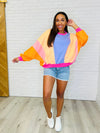Blockbuster Color Block Pullover in Muted - Maple Row Boutique