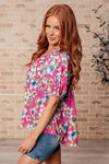 Bloom So Bright Floral Top - Maple Row Boutique