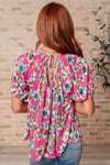 Bloom So Bright Floral Top - Maple Row Boutique