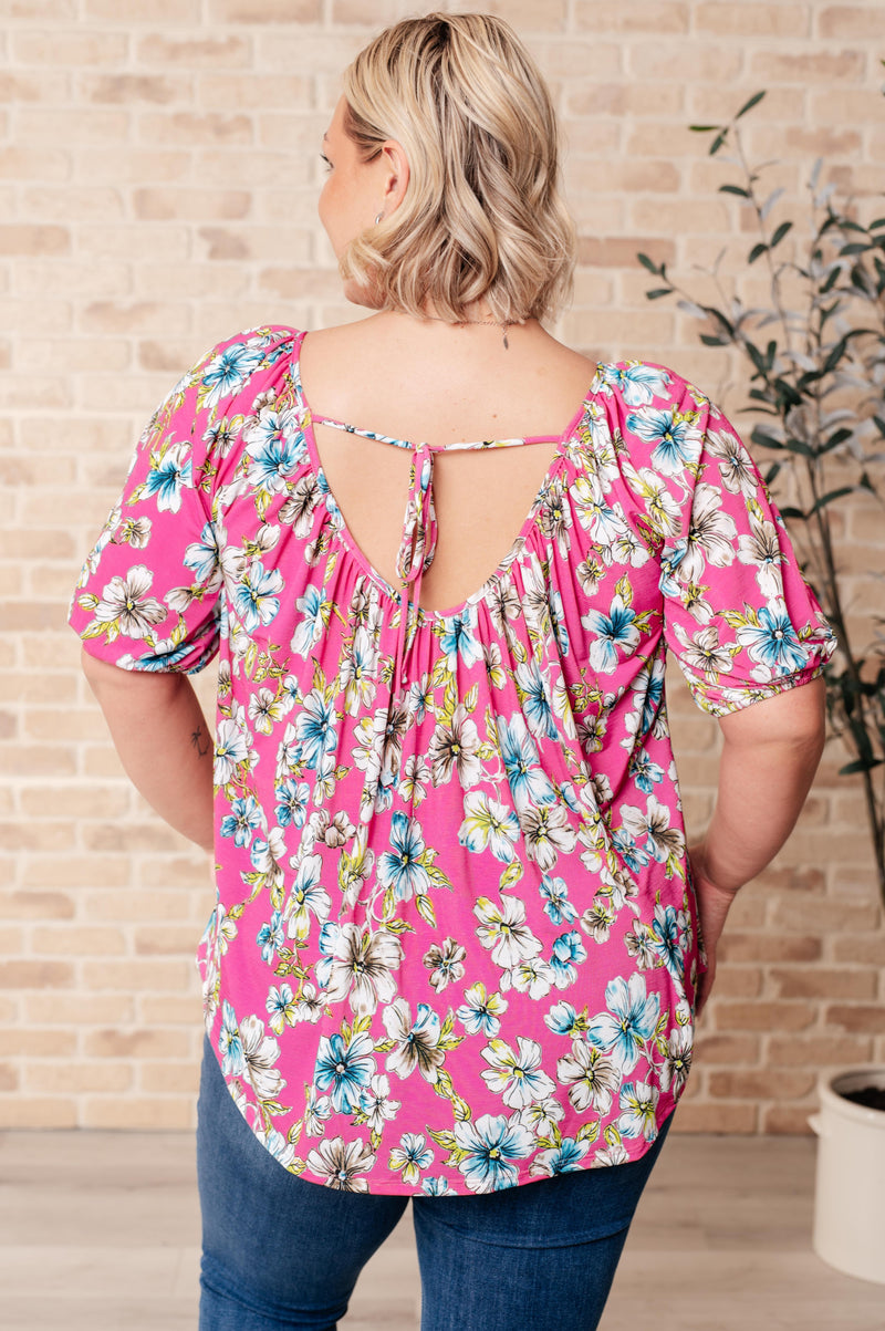 Bloom So Bright Floral Top - Maple Row Boutique