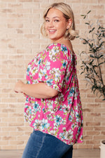 Bloom So Bright Floral Top - Maple Row Boutique