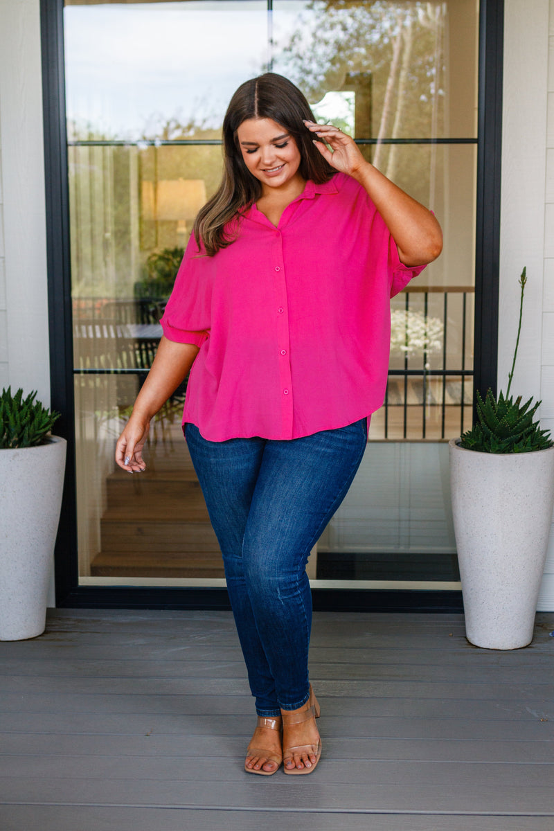 Bounding Beauty Button Down Blouse - Maple Row Boutique