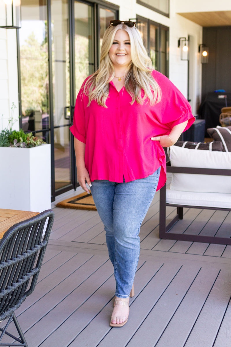 Bounding Beauty Button Down Blouse - Maple Row Boutique