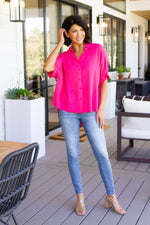 Bounding Beauty Button Down Blouse - Maple Row Boutique