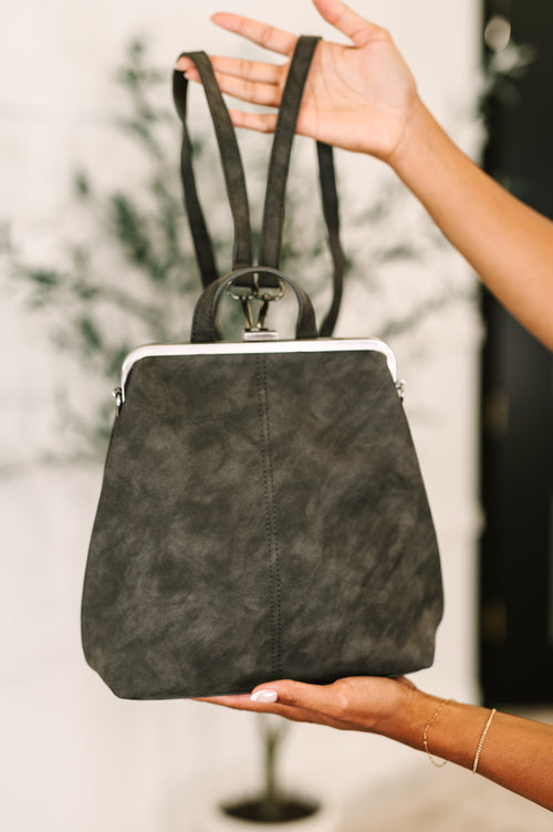 Bridget Backpack in Charcoal - Maple Row Boutique