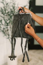 Bridget Backpack in Charcoal - Maple Row Boutique