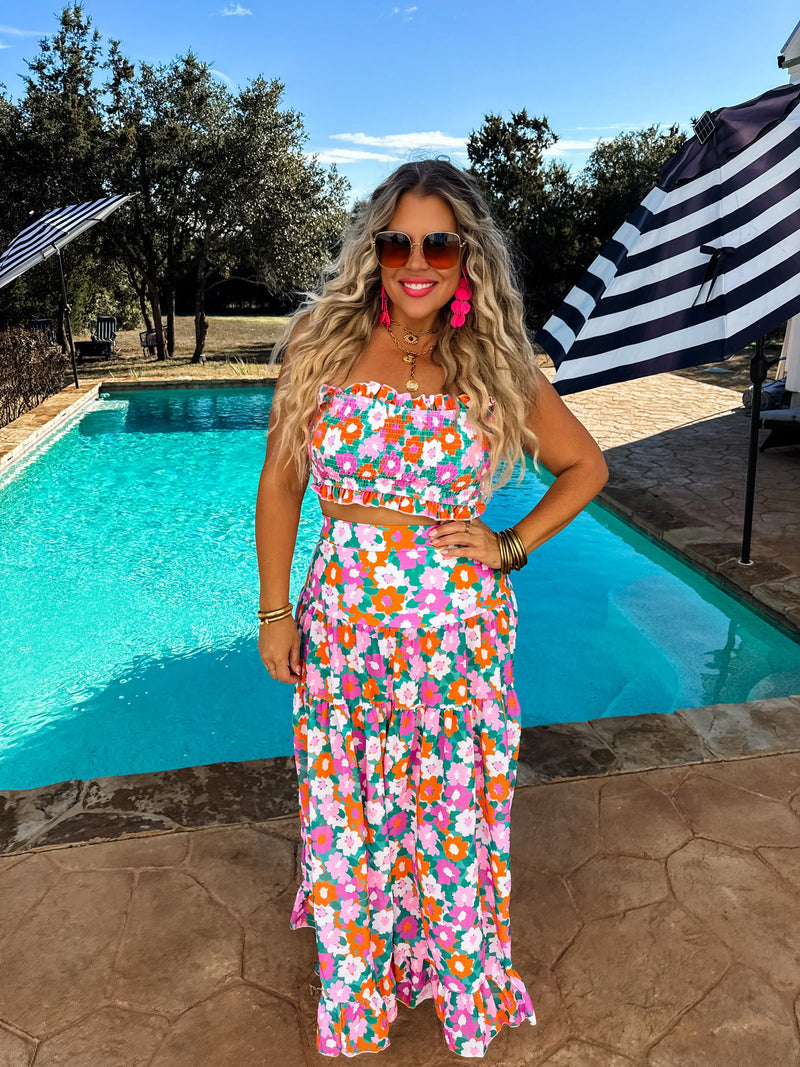 PREORDER: Amalfi Blooms Swim Set - Maple Row Boutique