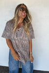 PREORDER: Joey V-Neck Washed Cotton Boyfriend Tee - Maple Row Boutique