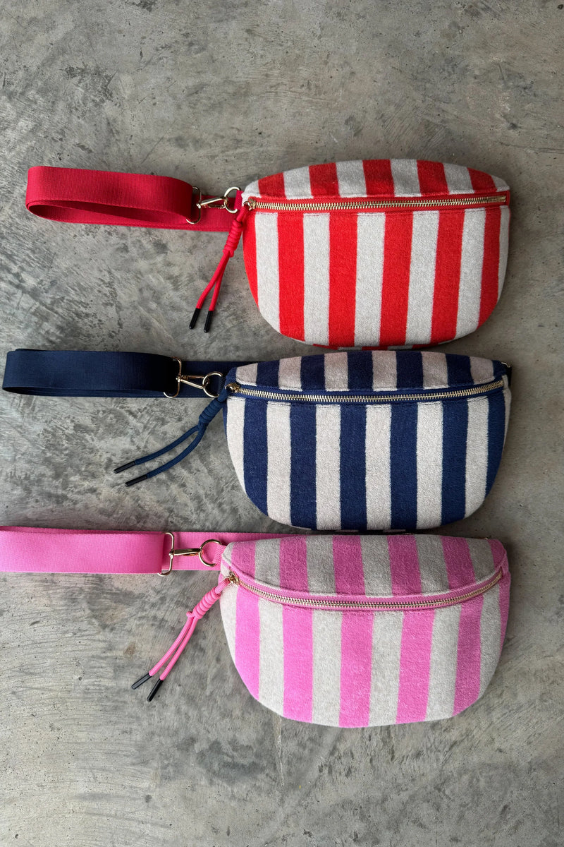 PREORDER: Stripe Terry Bum Bag - Maple Row Boutique