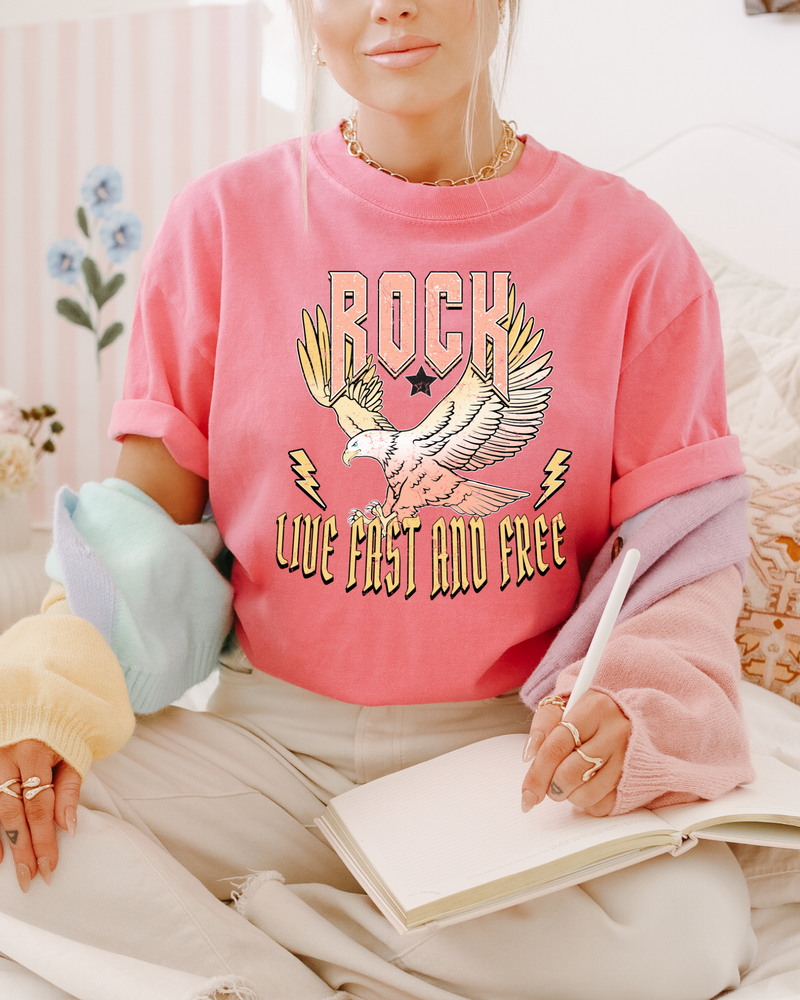 Live Fast and Free Graphic Tee - Maple Row Boutique