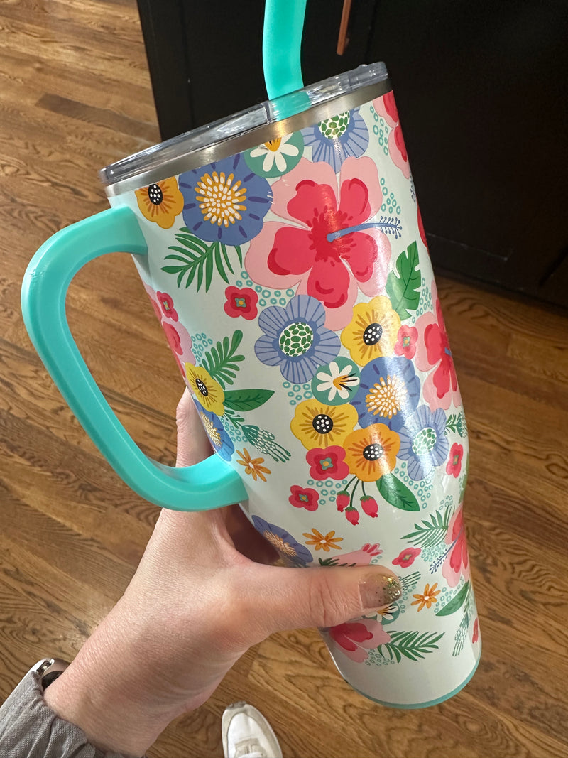 Spring Floral Swig 40oz - Maple Row Boutique