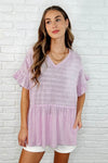 Can't Find the Words V-Neck Blouse - Maple Row Boutique