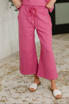 Can't Quit You Cropped Flair Bottoms in Magenta - Maple Row Boutique