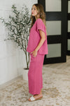 Can't Quit You Cropped Flair Bottoms in Magenta - Maple Row Boutique