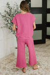 Can't Quit You Cropped Flair Bottoms in Magenta - Maple Row Boutique