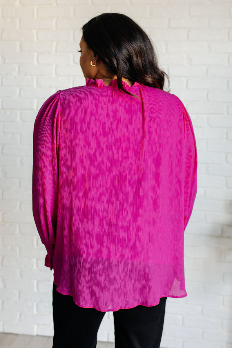 Candid Moment Ruffle Neckline Blouse - Maple Row Boutique 
