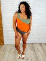 Cape Town Asymmetrical Stripe Swimsuit - Maple Row Boutique