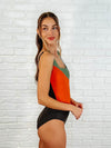 Cape Town Asymmetrical Stripe Swimsuit - Maple Row Boutique