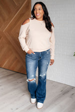 Carefully Crafted Cold Shoulder Blouse - Maple Row Boutique 