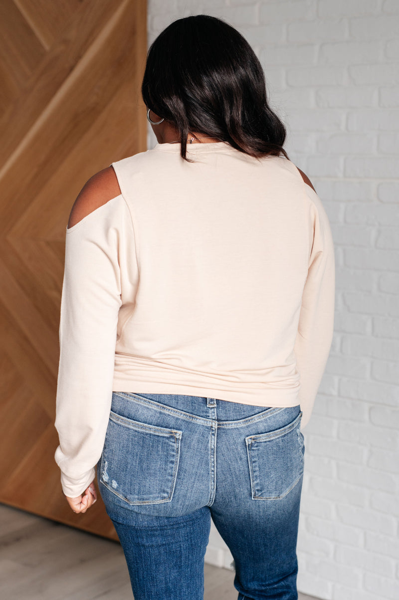 Carefully Crafted Cold Shoulder Blouse - Maple Row Boutique 