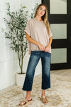 Catch Me Loungin’ Cable Ribbed Knit Top in Ash Mocha - Maple Row Boutique