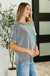 Catch Me Loungin’ Cable Ribbed Knit Top in Black and White - Maple Row Boutique