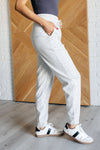 Center Seam Scuba Joggers in Heather Grey - Maple Row Boutique 