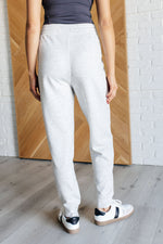 Center Seam Scuba Joggers in Heather Grey - Maple Row Boutique 