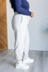 Center Seam Scuba Joggers in Heather Grey - Maple Row Boutique 