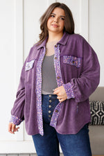 Chaos of Sequins Shacket in Purple - Maple Row Boutique 