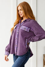 Chaos of Sequins Shacket in Purple - Maple Row Boutique 