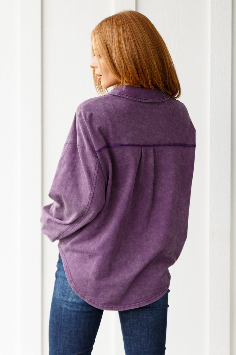 Chaos of Sequins Shacket in Purple - Maple Row Boutique 