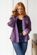 Chaos of Sequins Shacket in Purple - Maple Row Boutique 