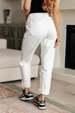 Charlene High Rise Jogger in Ecru - Maple Row Boutique 