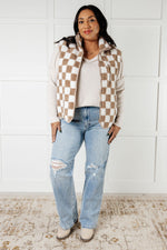 Check it Out Checkered Fleece Vest - Maple Row Boutique