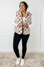 Check it Out Checkered Fleece Vest - Maple Row Boutique