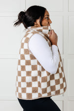 Check it Out Checkered Fleece Vest - Maple Row Boutique