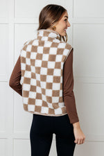Check it Out Checkered Fleece Vest - Maple Row Boutique