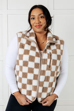 Check it Out Checkered Fleece Vest - Maple Row Boutique