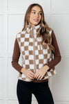 Check it Out Checkered Fleece Vest - Maple Row Boutique