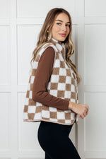 Check it Out Checkered Fleece Vest - Maple Row Boutique