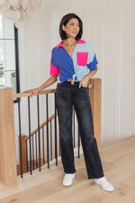 Color Me Cool Color Block Top - Maple Row Boutique