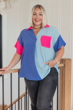 Color Me Cool Color Block Top - Maple Row Boutique