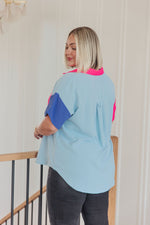 Color Me Cool Color Block Top - Maple Row Boutique