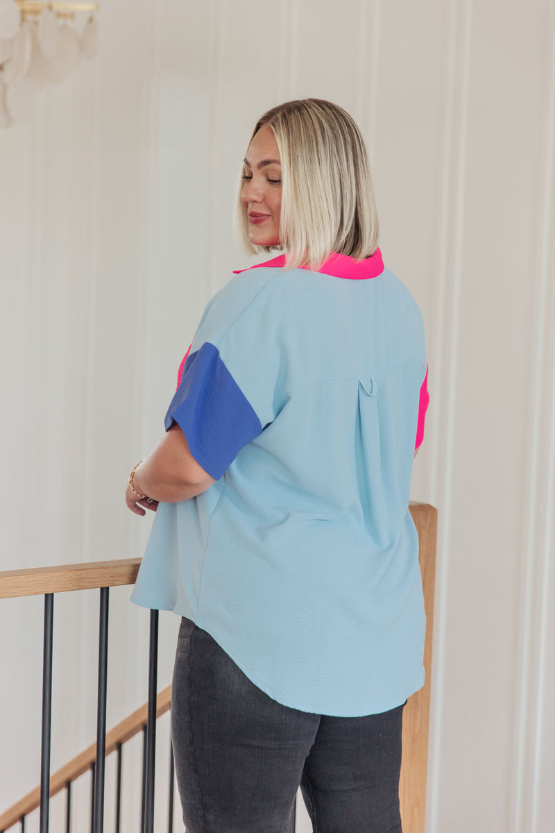 Color Me Cool Color Block Top - Maple Row Boutique