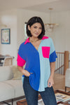 Color Me Cool Color Block Top - Maple Row Boutique