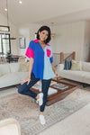 Color Me Cool Color Block Top - Maple Row Boutique