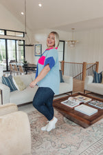 Color Me Cool Color Block Top - Maple Row Boutique