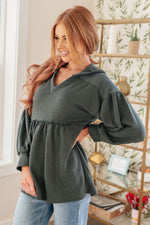 She's Not Wrong Hooded V-Neck Pullover - Maple Row Boutique